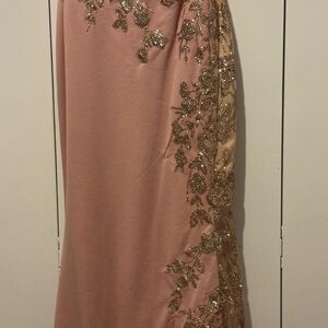 NWT Rated PG Boutique Rose Gold Maxi Dress Sz 6